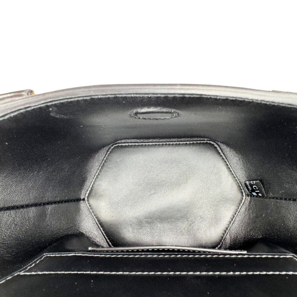 Gucci  Bamboo Top Handle Mini Leather Tote Bag Black 805832 - Picture 13 of 16
